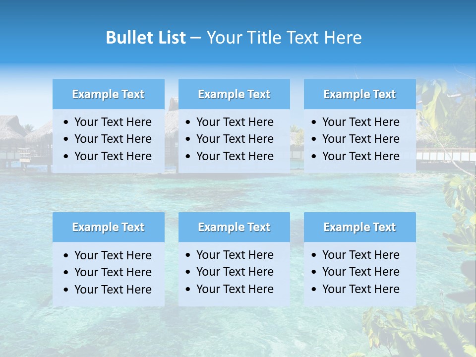 Blue Tree Swimming PowerPoint Template