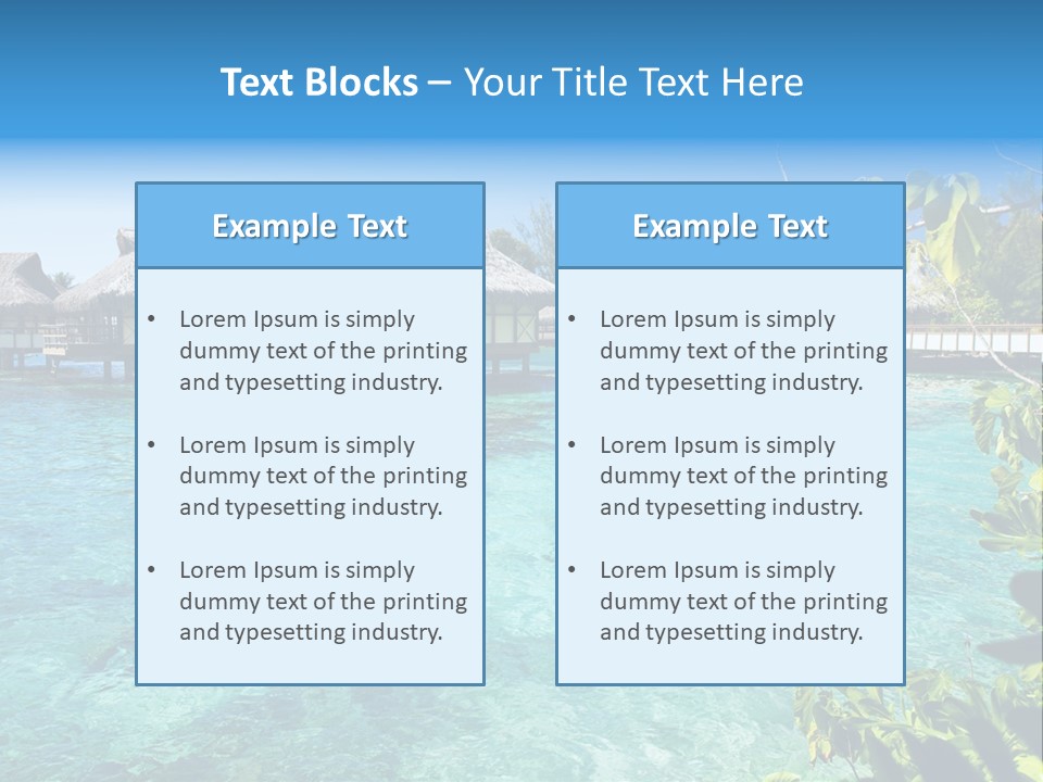 Blue Tree Swimming PowerPoint Template