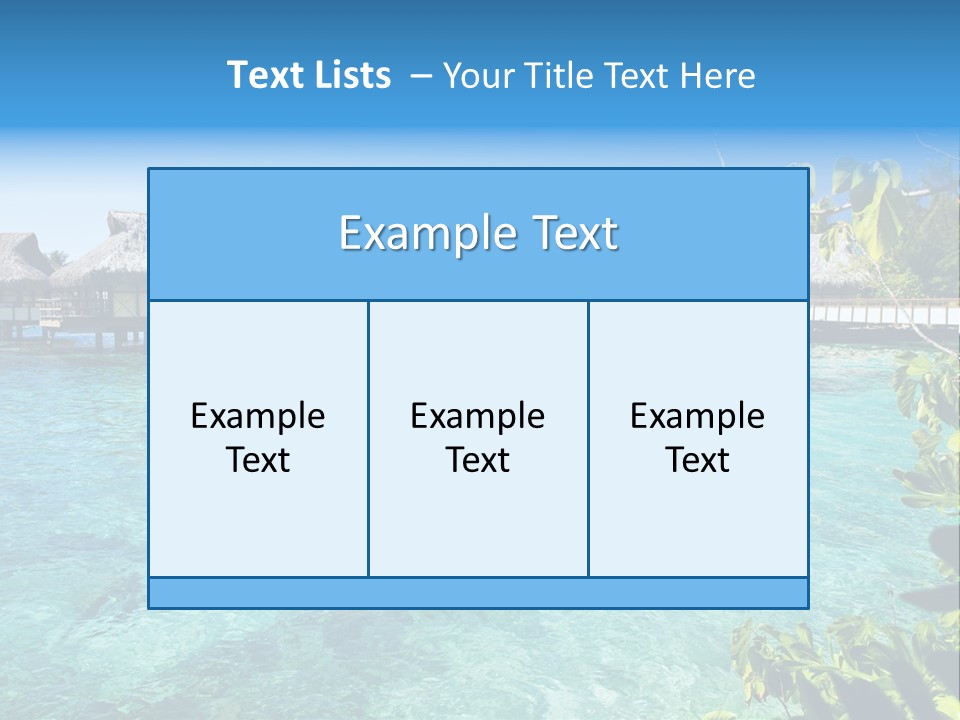 Blue Tree Swimming PowerPoint Template