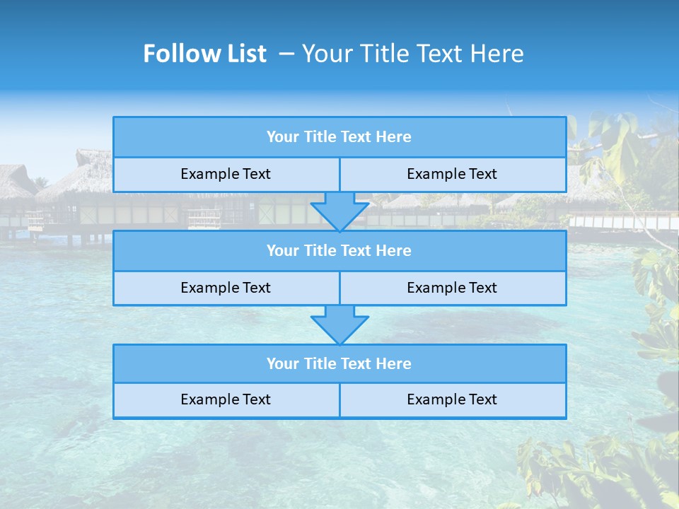 Blue Tree Swimming PowerPoint Template