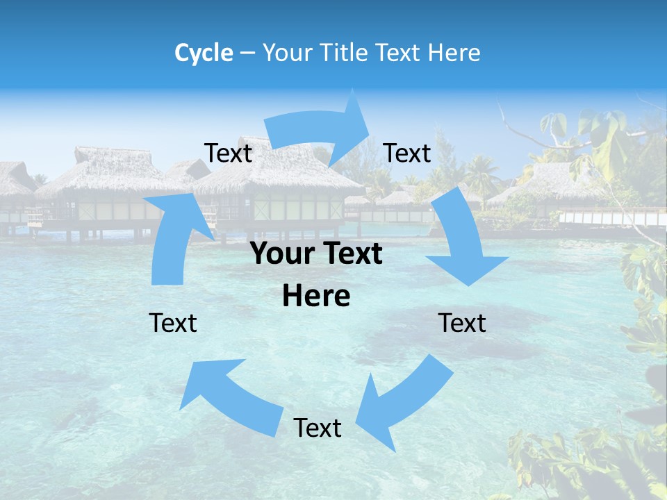 Blue Tree Swimming PowerPoint Template