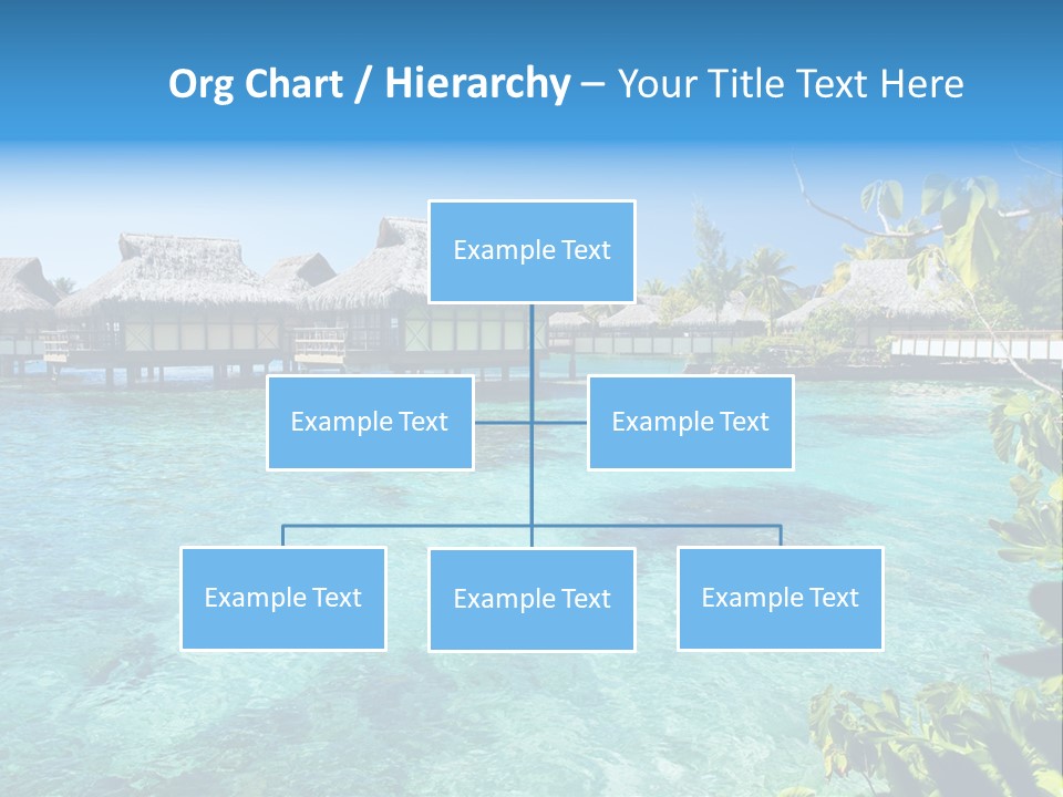 Blue Tree Swimming PowerPoint Template