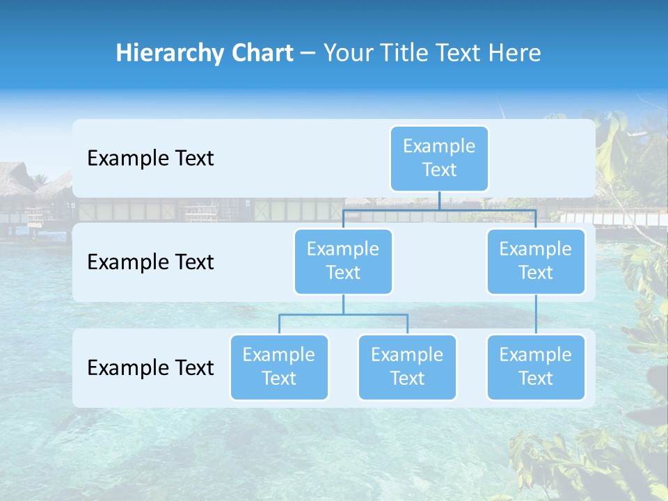 Blue Tree Swimming PowerPoint Template