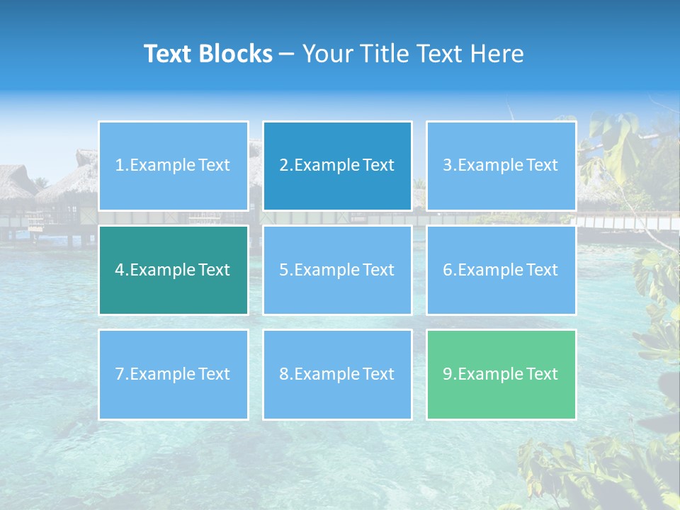 Blue Tree Swimming PowerPoint Template