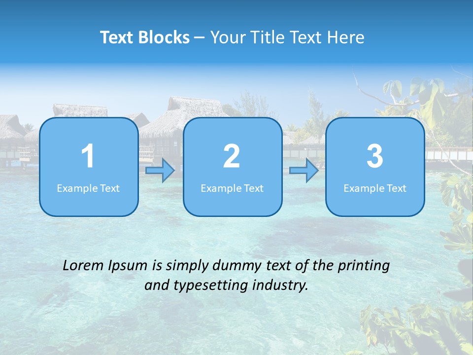 Blue Tree Swimming PowerPoint Template