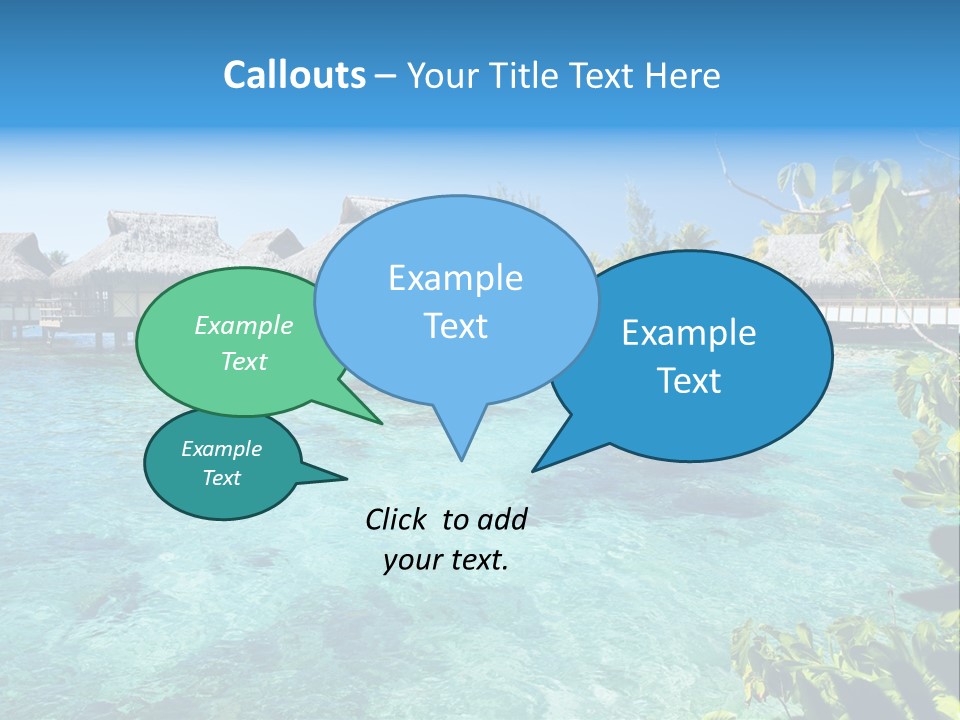 Blue Tree Swimming PowerPoint Template