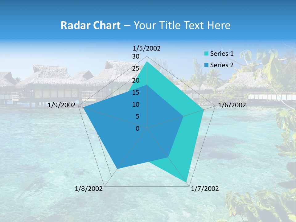 Blue Tree Swimming PowerPoint Template