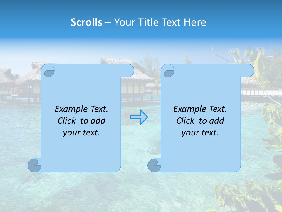Blue Tree Swimming PowerPoint Template