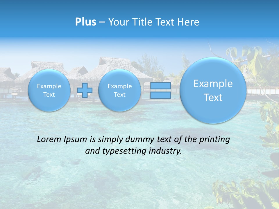 Blue Tree Swimming PowerPoint Template
