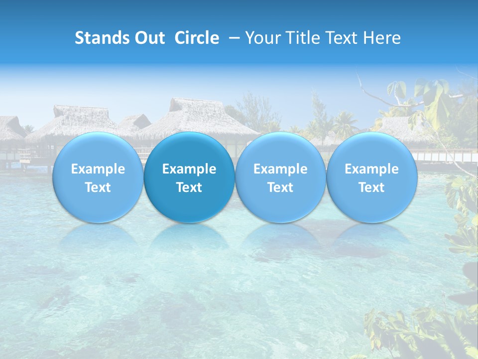 Blue Tree Swimming PowerPoint Template