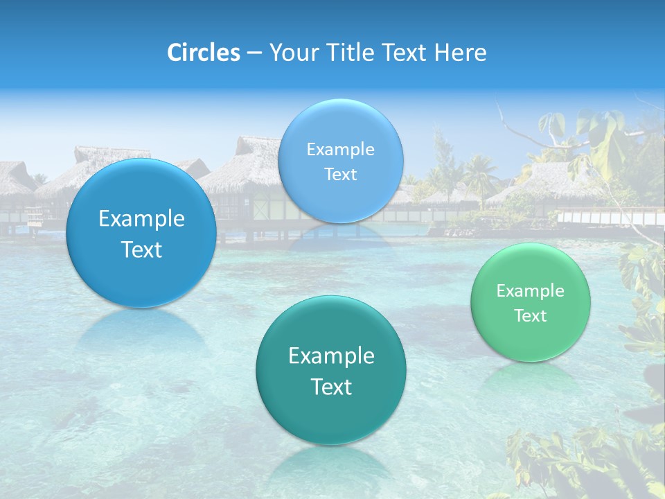Blue Tree Swimming PowerPoint Template