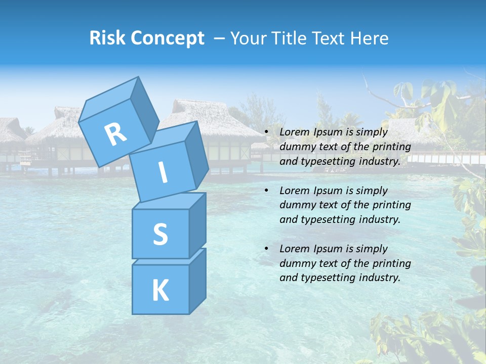 Blue Tree Swimming PowerPoint Template