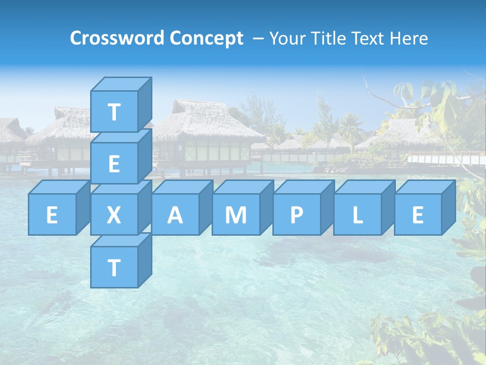 Blue Tree Swimming PowerPoint Template