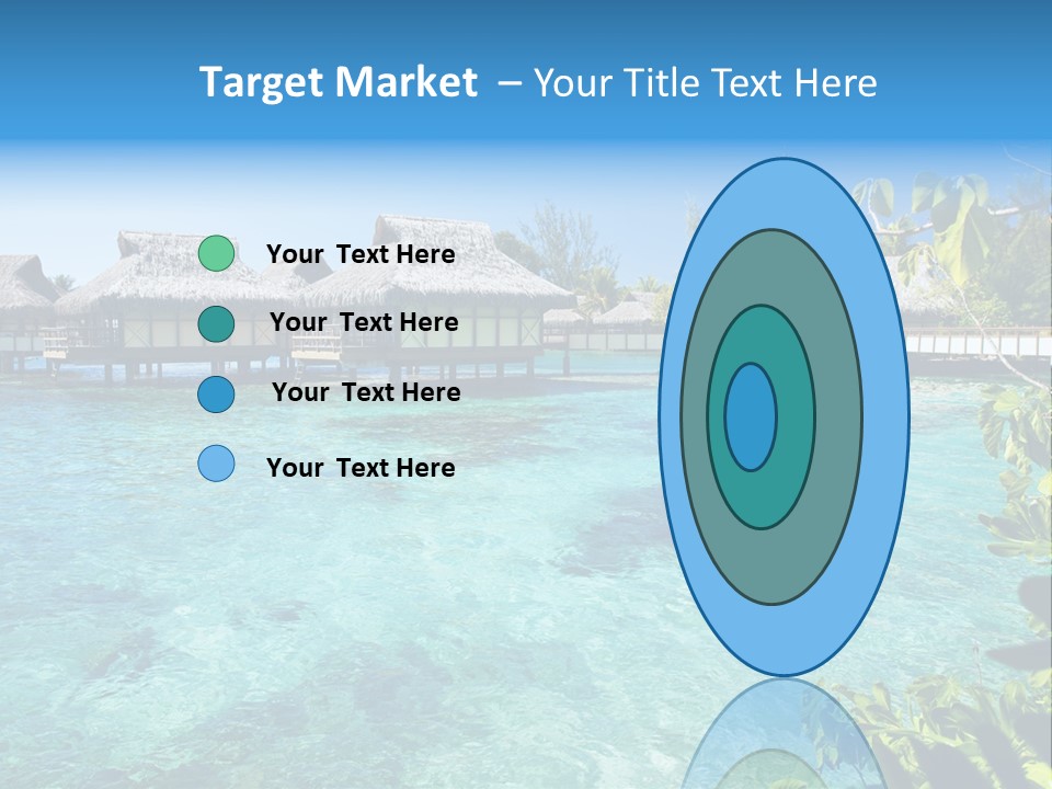 Blue Tree Swimming PowerPoint Template