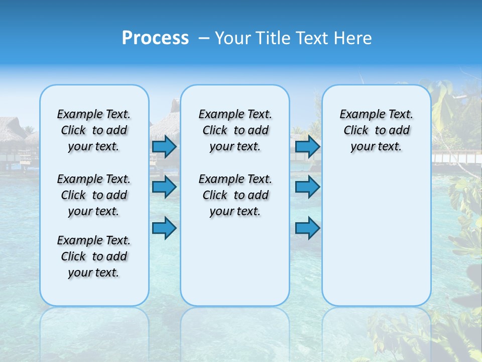 Blue Tree Swimming PowerPoint Template