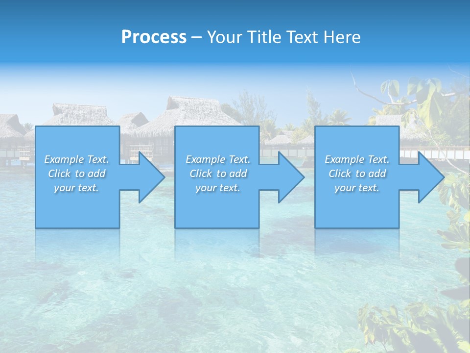 Blue Tree Swimming PowerPoint Template