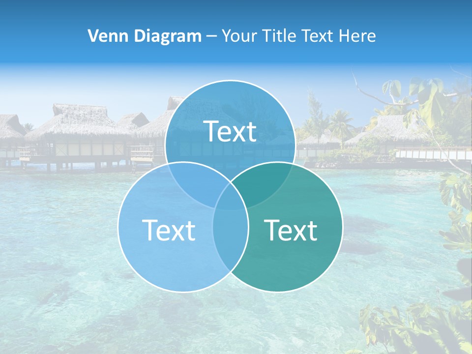 Blue Tree Swimming PowerPoint Template