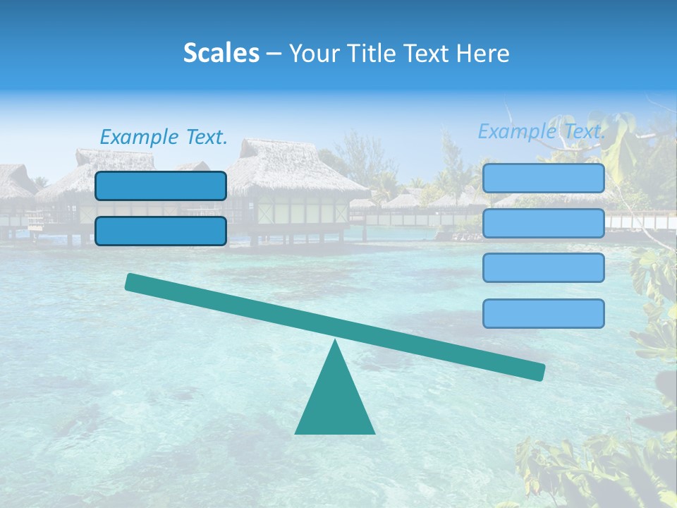 Blue Tree Swimming PowerPoint Template