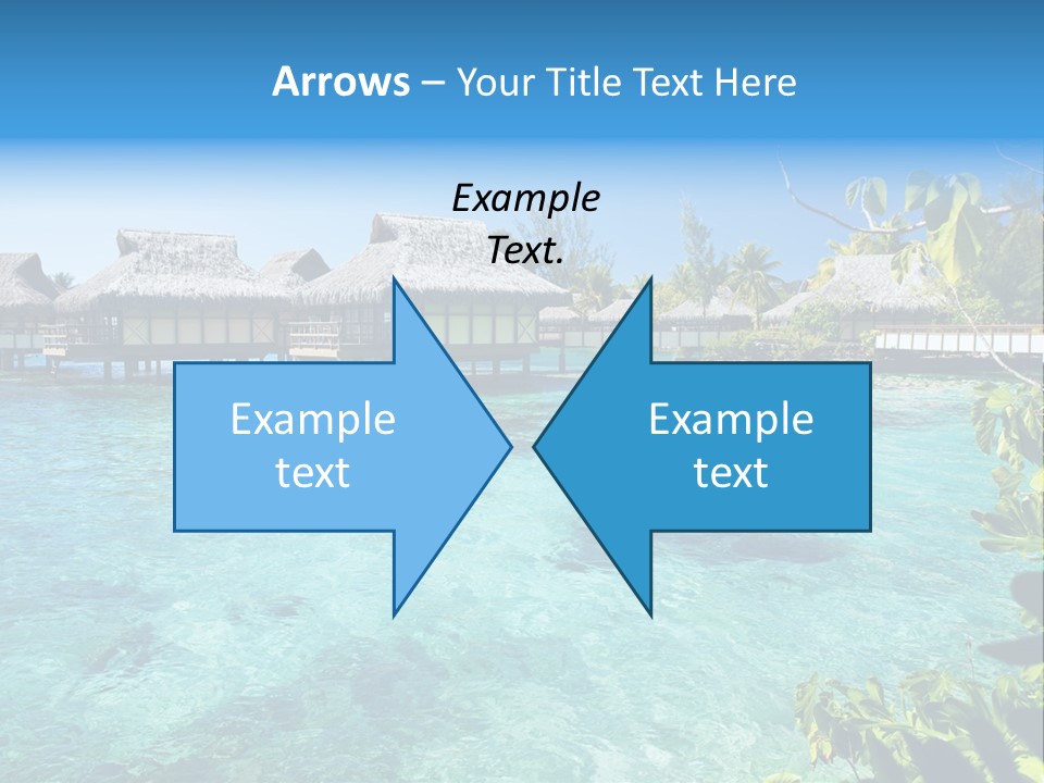 Blue Tree Swimming PowerPoint Template