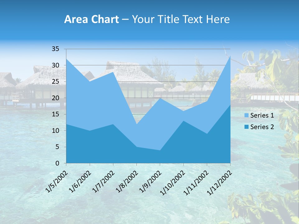 Blue Tree Swimming PowerPoint Template