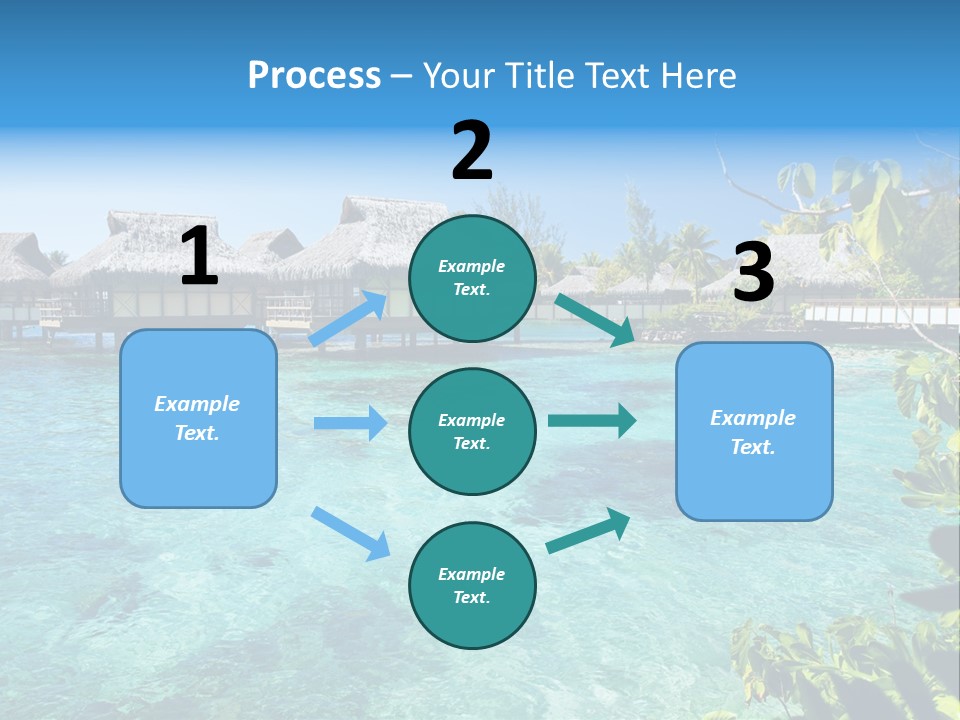 Blue Tree Swimming PowerPoint Template