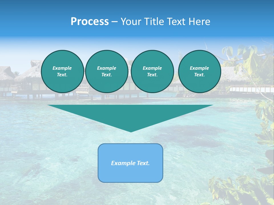 Blue Tree Swimming PowerPoint Template