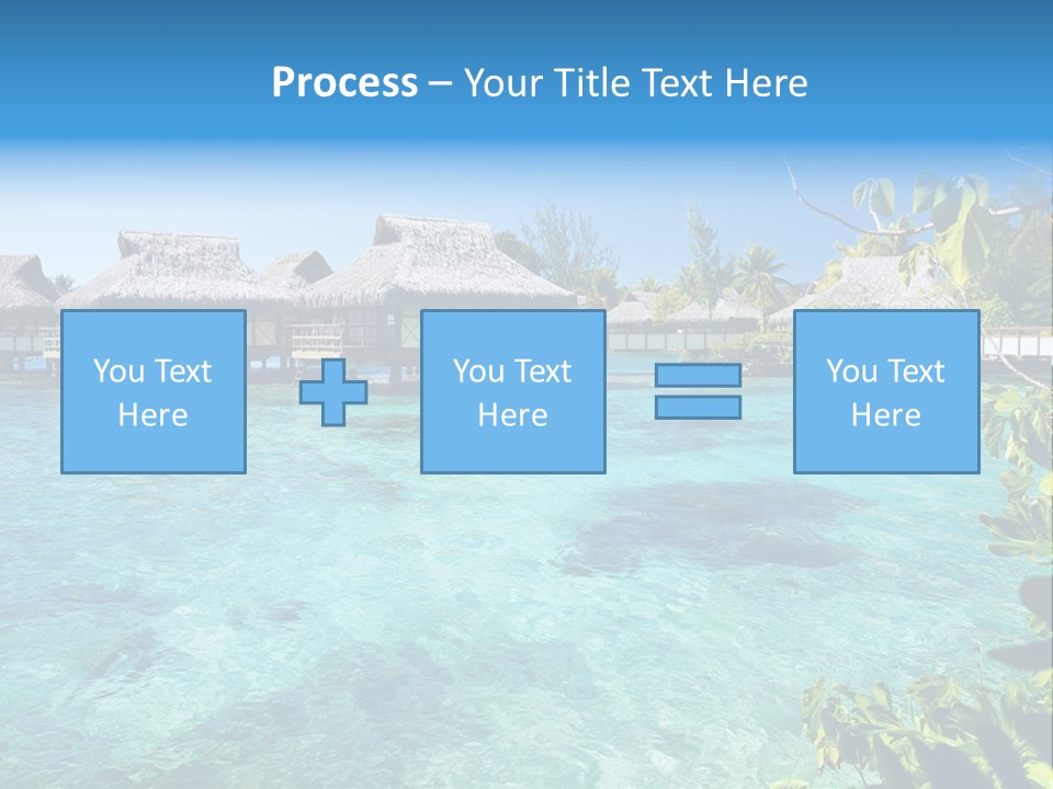 Blue Tree Swimming PowerPoint Template