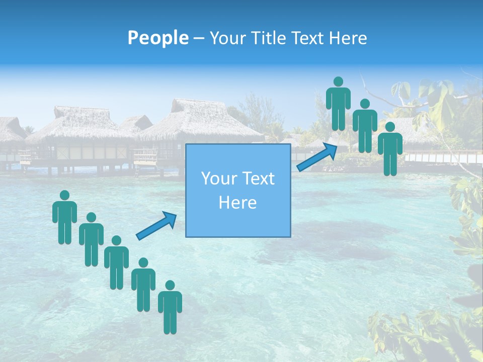 Blue Tree Swimming PowerPoint Template