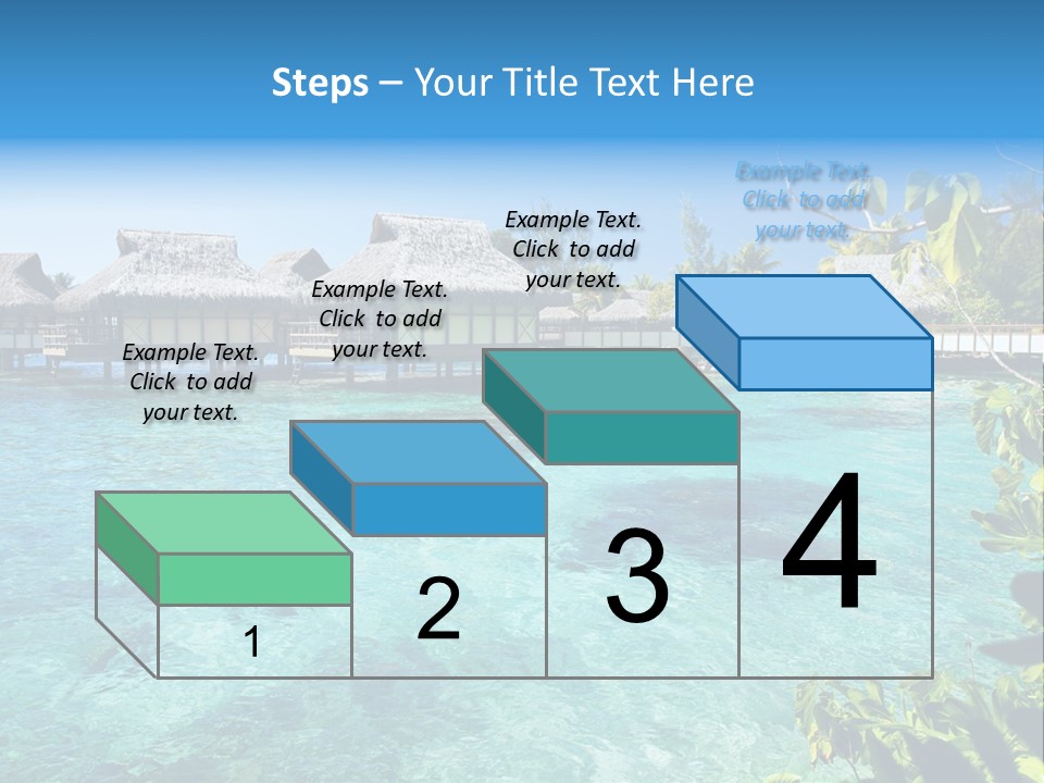 Blue Tree Swimming PowerPoint Template