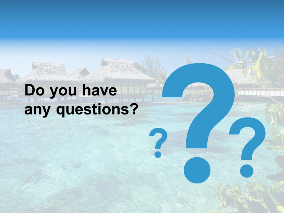 Blue Tree Swimming PowerPoint Template