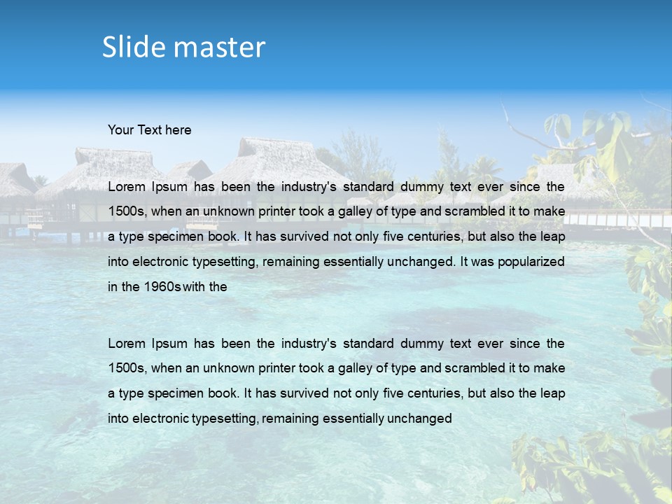 Vacations Relaxation Beach PowerPoint Template