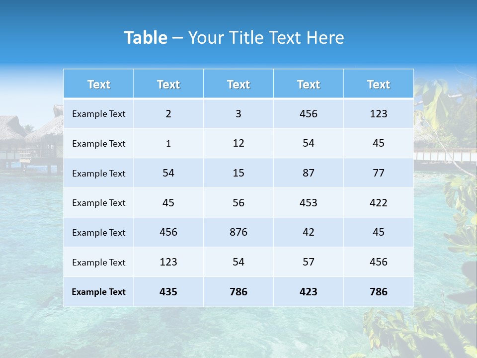 Vacations Relaxation Beach PowerPoint Template