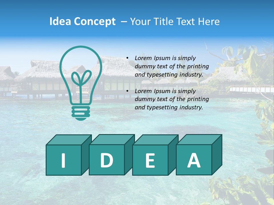 Vacations Relaxation Beach PowerPoint Template