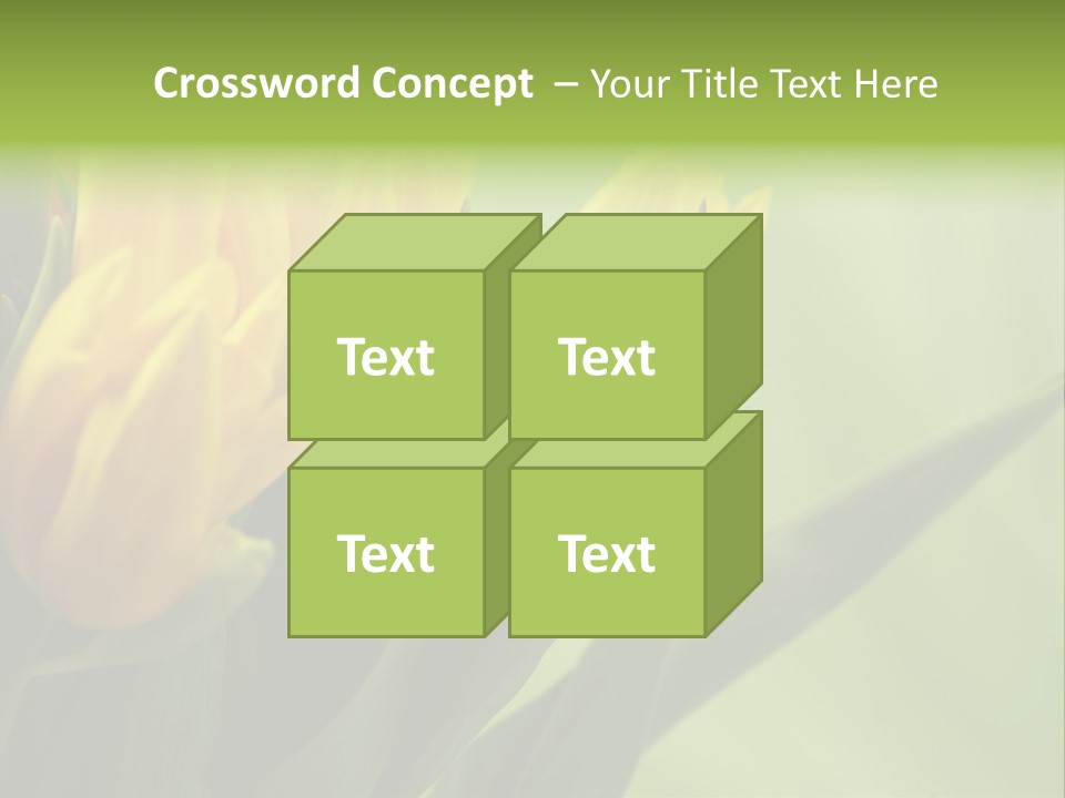 Yellow Collour Bouquet PowerPoint Template