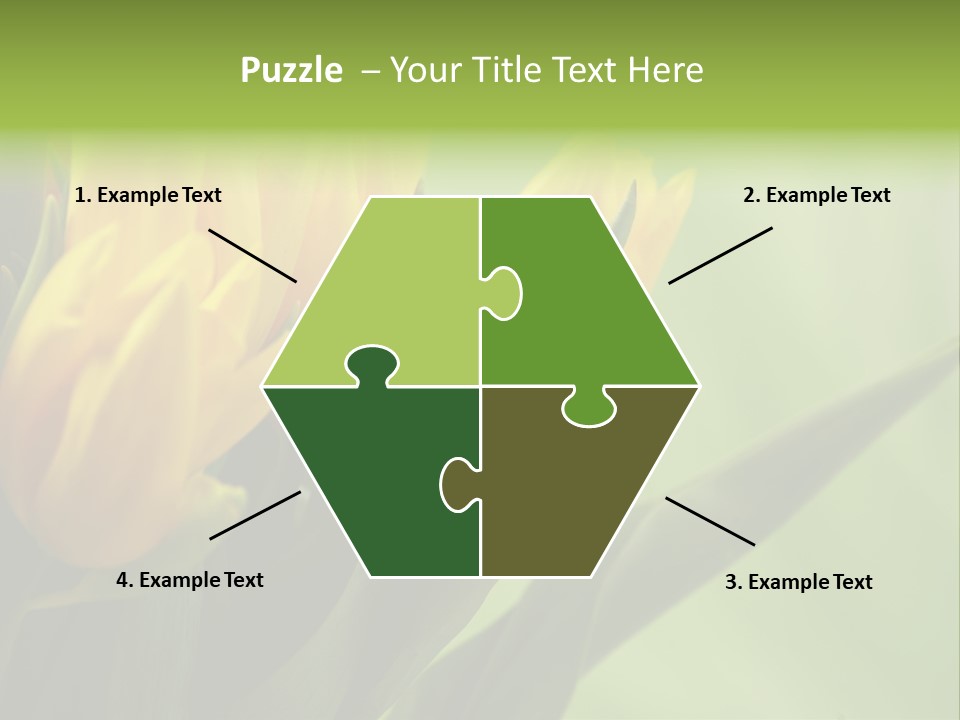 Yellow Collour Bouquet PowerPoint Template