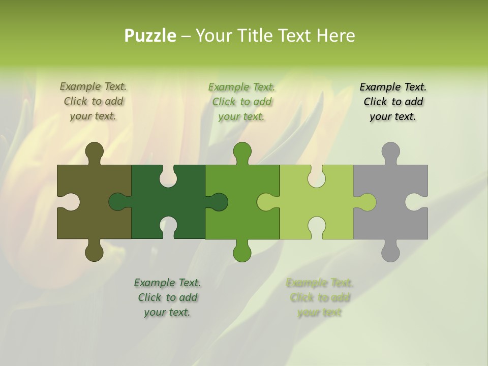 Yellow Collour Bouquet PowerPoint Template