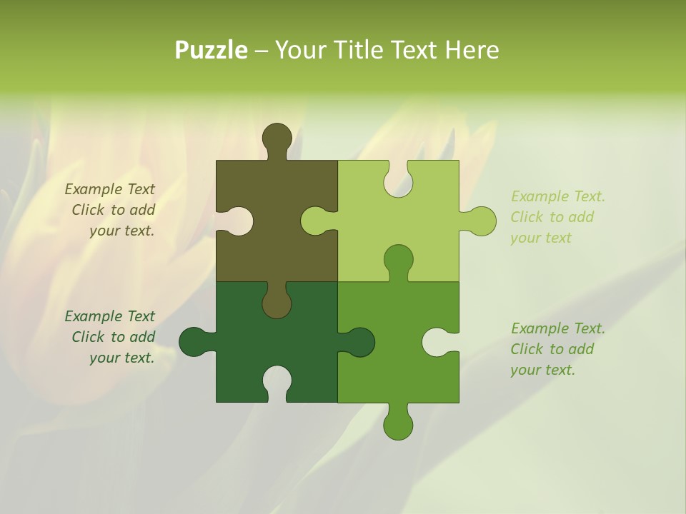 Yellow Collour Bouquet PowerPoint Template