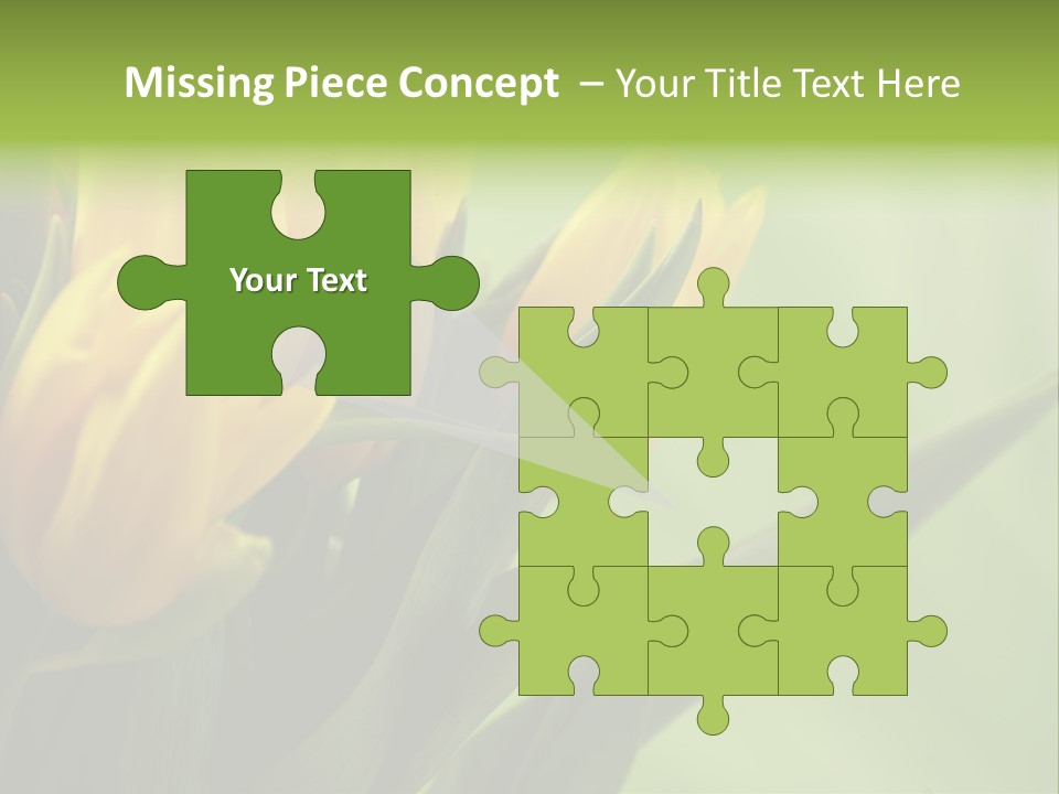 Yellow Collour Bouquet PowerPoint Template