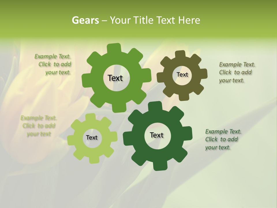 Yellow Collour Bouquet PowerPoint Template