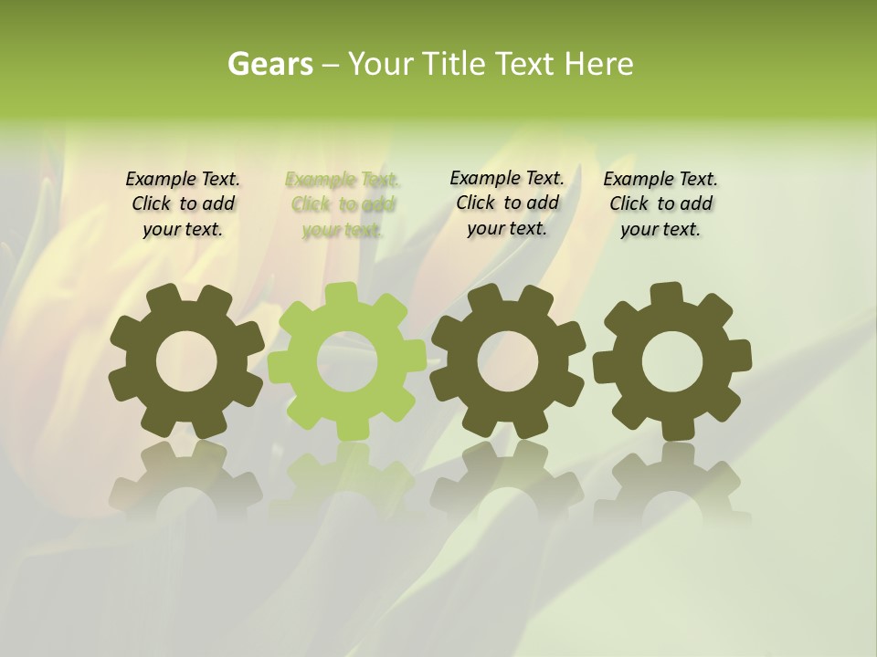 Yellow Collour Bouquet PowerPoint Template