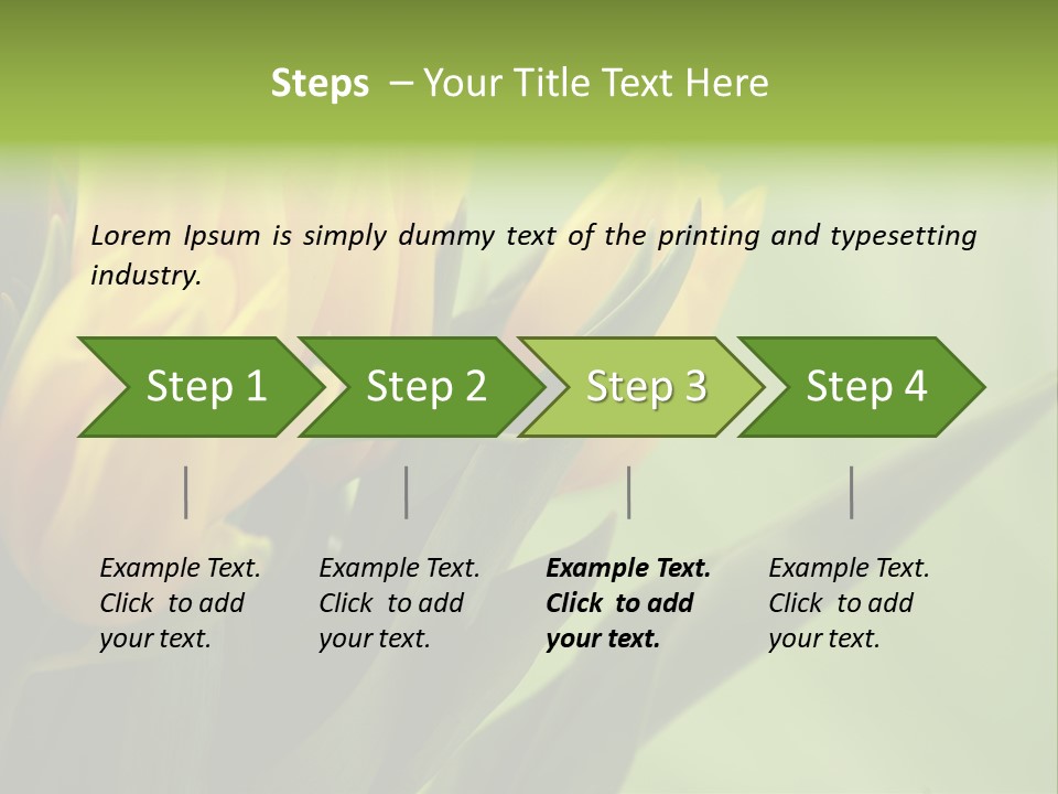 Yellow Collour Bouquet PowerPoint Template