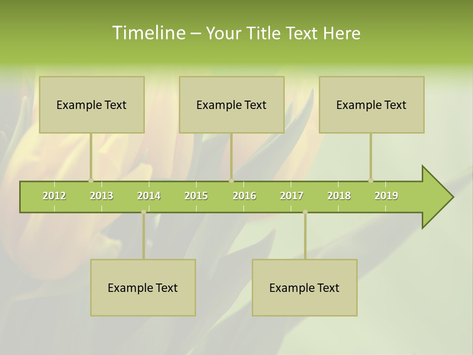 Yellow Collour Bouquet PowerPoint Template