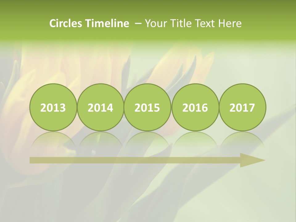 Yellow Collour Bouquet PowerPoint Template