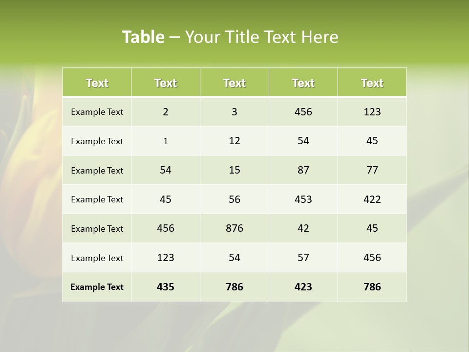 Yellow Collour Bouquet PowerPoint Template