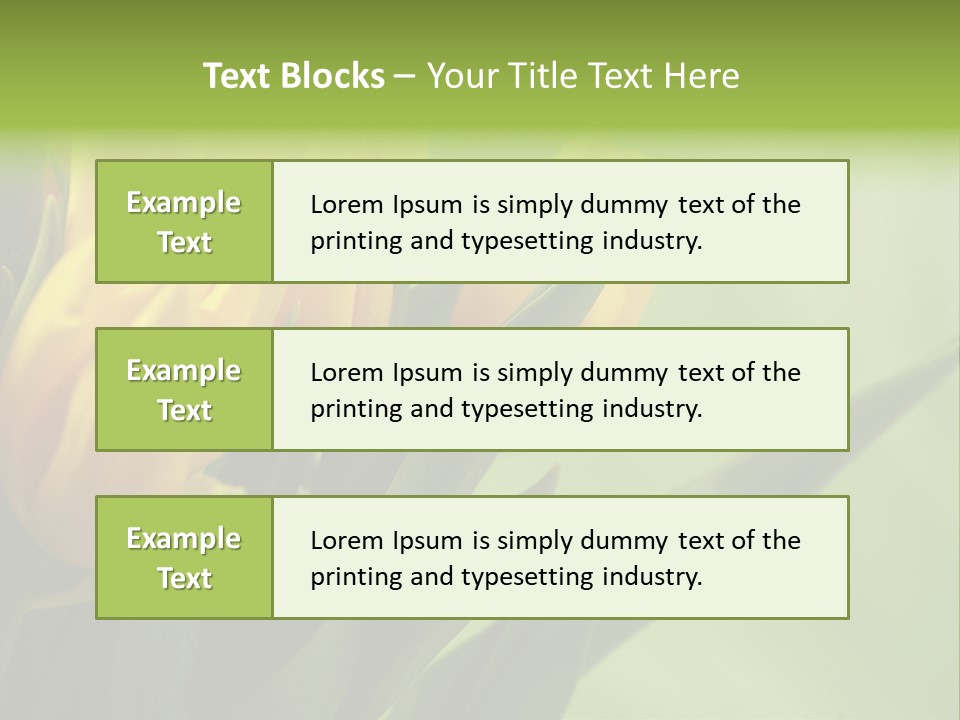 Yellow Collour Bouquet PowerPoint Template