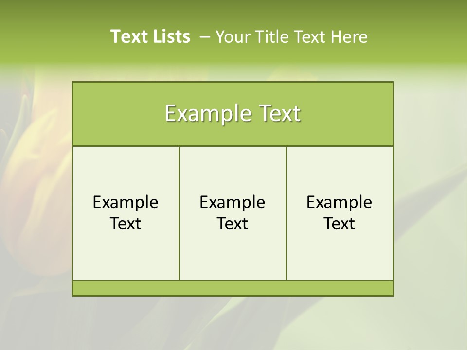 Yellow Collour Bouquet PowerPoint Template