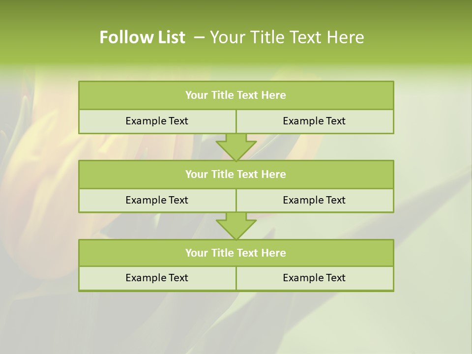 Yellow Collour Bouquet PowerPoint Template
