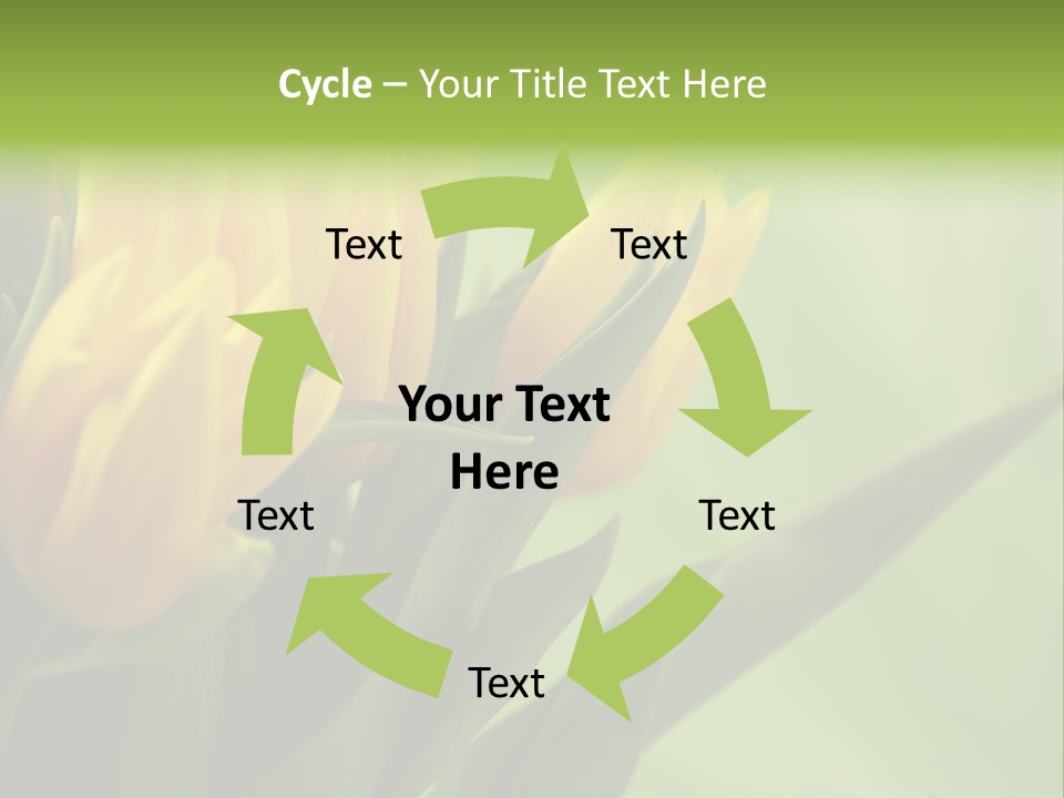 Yellow Collour Bouquet PowerPoint Template