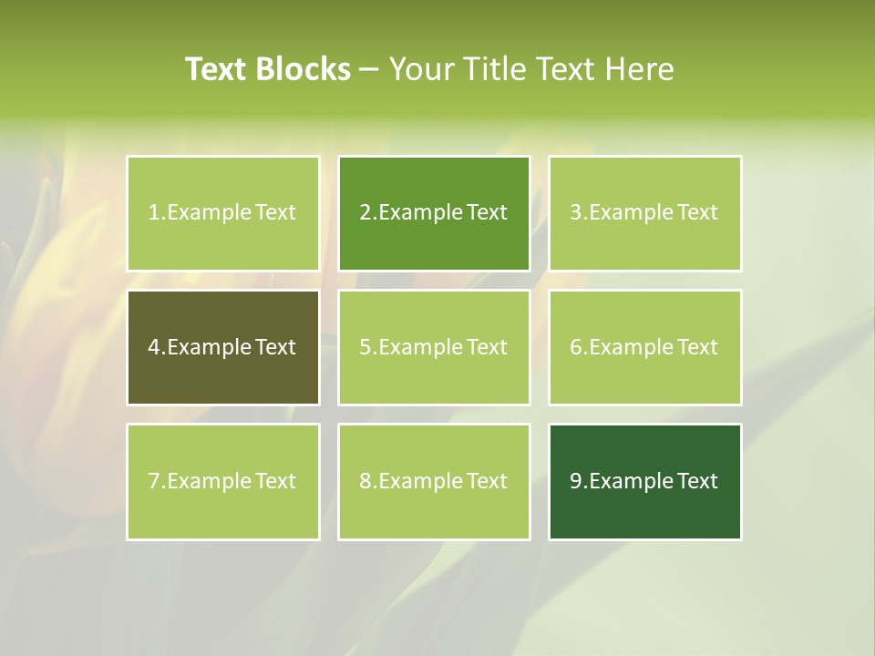 Yellow Collour Bouquet PowerPoint Template