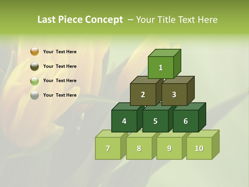 Yellow Collour Bouquet PowerPoint Template